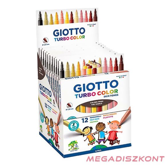 Filctoll GIOTTO Turbo color bőrtónus színek 12db-os készlet