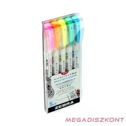   Ecsetfilc kétvégű ZEBRA Mildliner Fluorescent 5 db/készlet