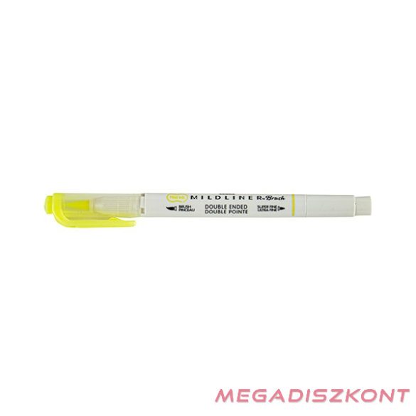 Ecsetfilc kétvégű ZEBRA Mildliner Fluorescent sárga