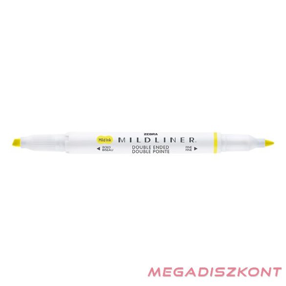 Szövegkiemelő kétvégű ZEBRA Mildliner fluorescent 1,4-4,0 mm sárga