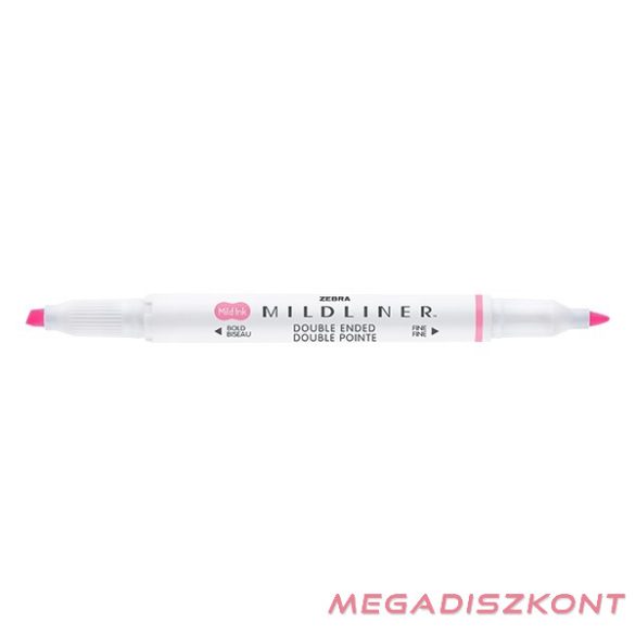 Szövegkiemelő kétvégű ZEBRA Mildliner fluorescent 1,4-4,0 mm rózsaszín