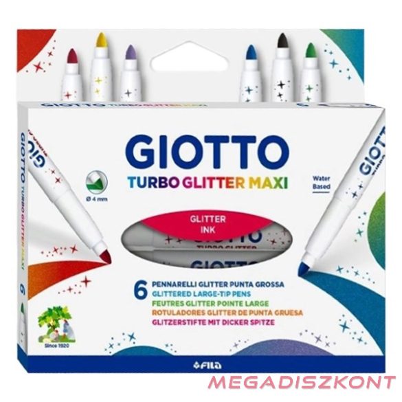 Filctoll GIOTTO Turbo maxi csillámos 6 db/készlet