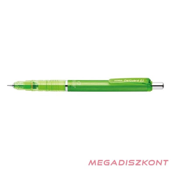 Nyomósirón ZEBRA DelGuard 0,5 mm világoszöld