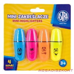 Szövegkiemelő ASTRA mini 4 szín/bliszter