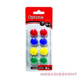 Táblamágnes OPTIMA 20mm 8 db-os vegyes