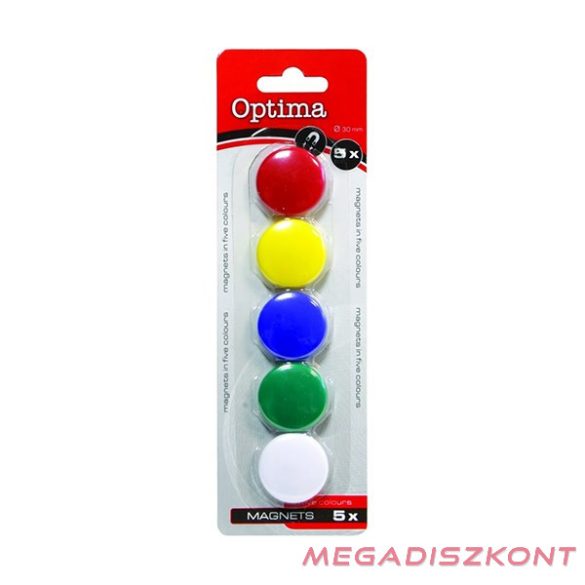 Táblamágnes OPTIMA 25mm 5 db-os vegyes