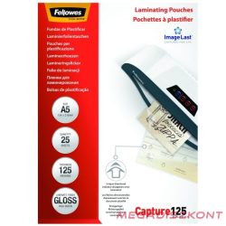 Lamináló fólia FELLOWES A/5 125 mikron fényes 25/csom