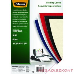 Hátlap FELLOWES Chromolux A/4 250g fényes kék 100/csom