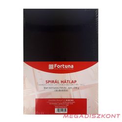 Hátlap FORTUNA A/4 230g matt bőrhatású fekete 100/dob