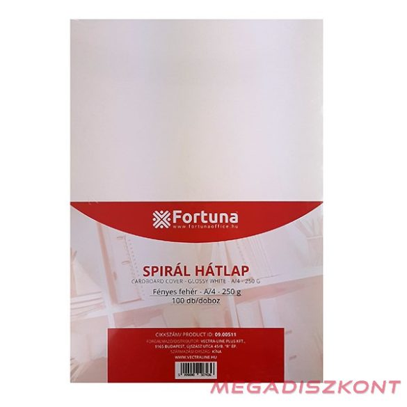 Hátlap FORTUNA A/4 230g fényes fehér 100/dob