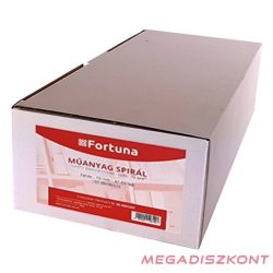 Iratspirál műanyag FORTUNA 10mm 41-55 lap fekete 100/dob