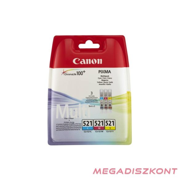 Festékpatron CANON CLI-521 Multipack (CMY)