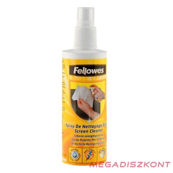 Tisztító folyadék FELLOWES képernyőhöz pumpás 250 ml