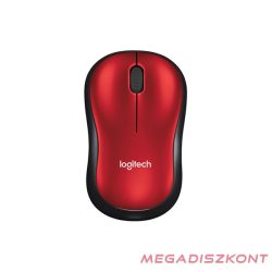   Egér vezeték nélküli LOGITECH M185 2,4 Ghz 1000 DPI piros