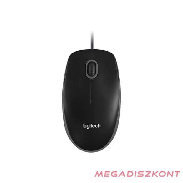 Egér vezetékes LOGITECH B100 USB 1000 DPI fekete