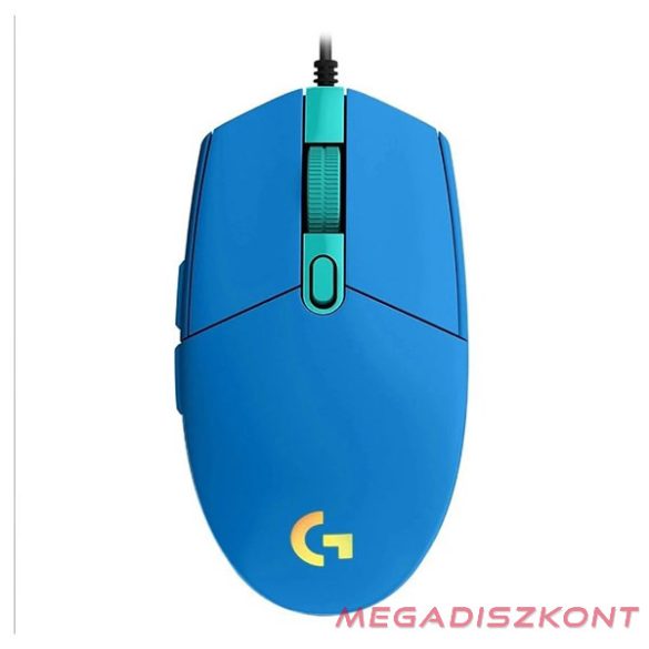 Egér vezetékes LOGITECH G203 LightSync USB 6 gombos 8000 DPI kék