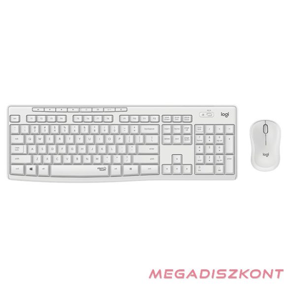 Billentyűzet + egér vezeték nélküli LOGITECH MK295 Silent HUN 2,4 Ghz fehér