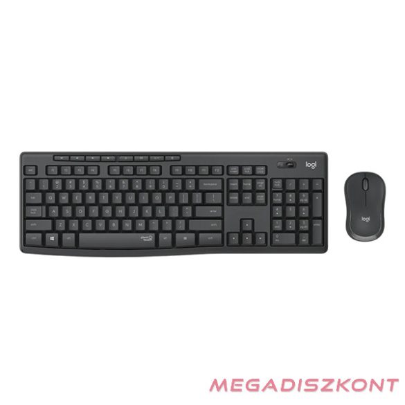 Billentyűzet + egér vezeték nélküli LOGITECH MK295 Silent HUN 2,4 Ghz grafitszürke