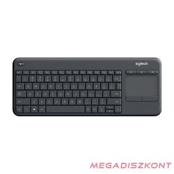   Billentyűzet vezeték nélküli LOGITECH K400 Plus Touchpad fekete