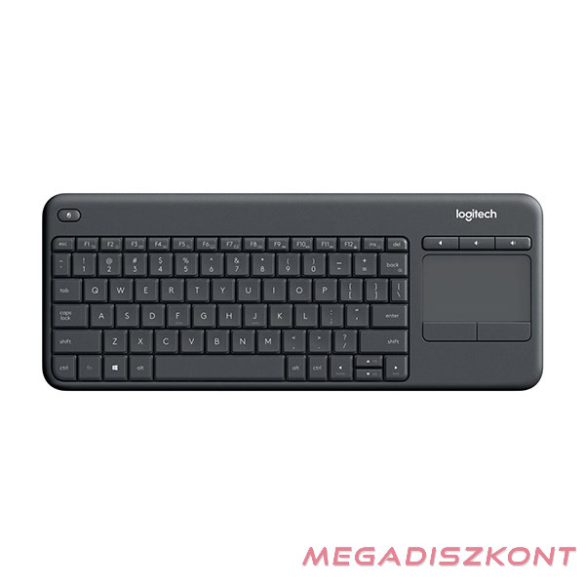 Billentyűzet vezeték nélküli LOGITECH K400 Plus Touchpad fekete