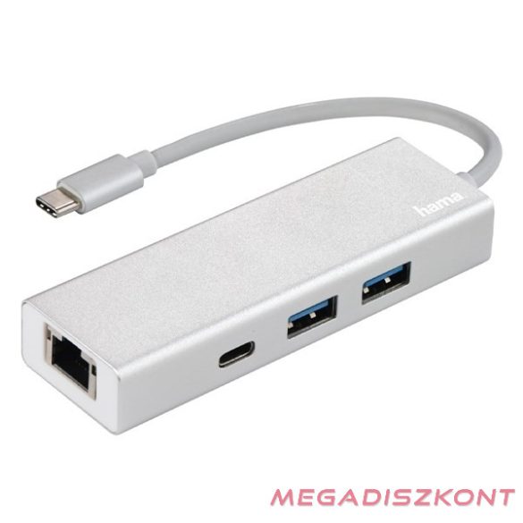 Elosztó HUB HAMA USB Type-C + 2xUSB 3.1/LAN/USB Type-C