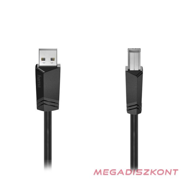 Nyomtató kábel HAMA USB-A/USB-B 5m fekete