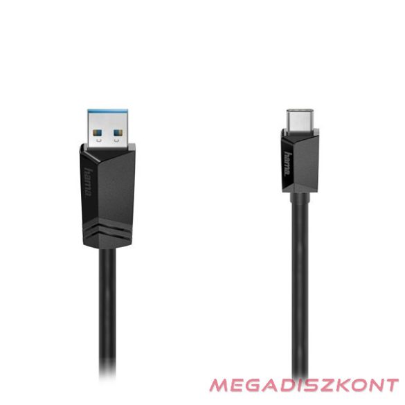 Kábel HAMA USB-A/USB-C 3m fekete