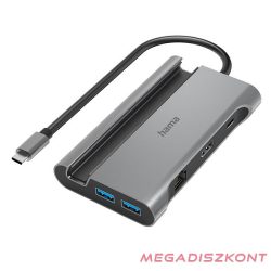   Elosztó HUB HAMA USB 3.2 + 3xUSB 3.1/2xUSB-C/HDMI/LAN + tápegység