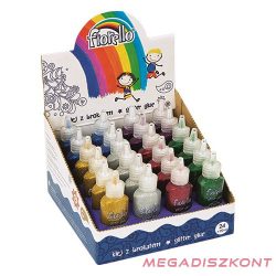   Folyékony ragasztó display FIORELLO GR-BK20D24 glitteres 20ml 24 db-os vegyes színek