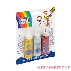   Folyékony ragasztó FIORELLO GR-BK20B3 glitteres 3x20 ml arany ezüst piros