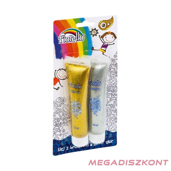 Folyékony ragasztó FIORELLO GR-BK75B2 glitteres 2x75 ml arany ezüst