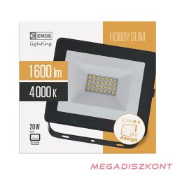 Reflektor LED EMOS Hobby Slim 20W természetes fény 4000K
