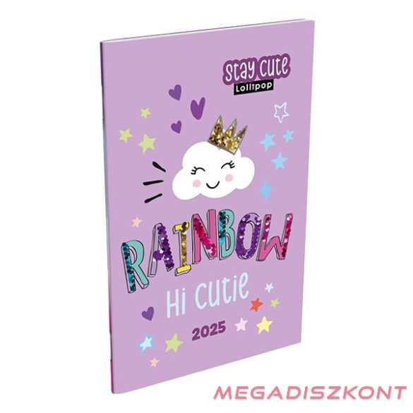 Zsebnaptár LIZZY CARD Lollipop Stay Cute  A/6 heti papírborítós 2025.