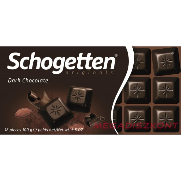 Schogetten csokoládé 100g - Étcsokoládé (15 db/#)