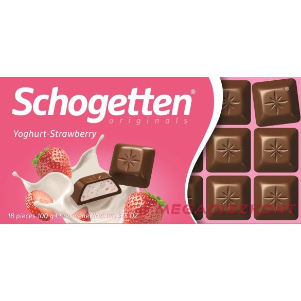 Schogetten csokoládé 100g - Epres-yoghurt (15 db/#)