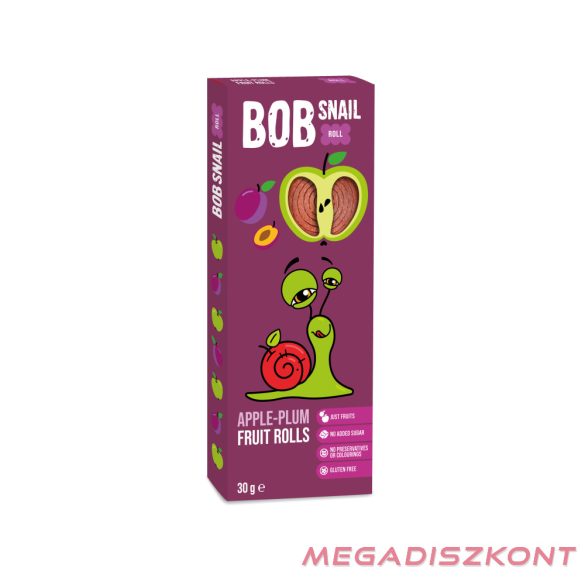 Bob Snail Gyümölcstekercs 30g - alma-szilva (24 db/#)