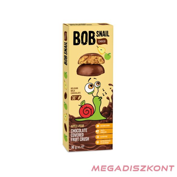 Bob Snail Gyümölcs snack 30g - tejcsokoládéban alma-körte (24 db/#)