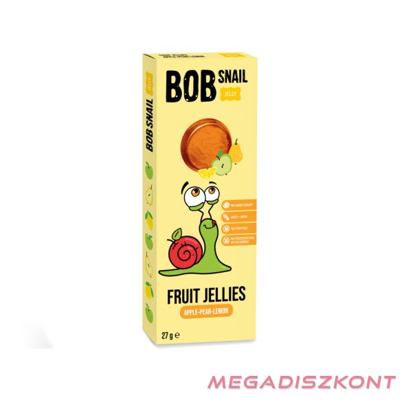 Bob Snail Gyümölcszselé 27g - alma-körte-citrom (24 db/#)