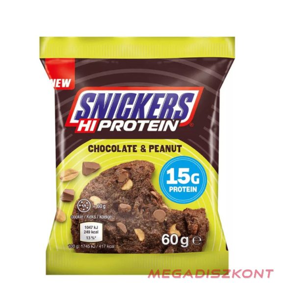 Snickers Hi Protein süti 60g - csokis földimogyorós (12 db/#)