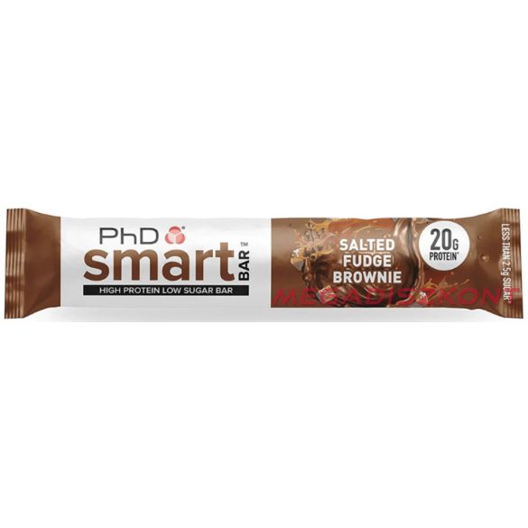 PHD Smart Bar 64g Salted Fudge Brownie (Sós Karamell Brownie) (12 db/#)