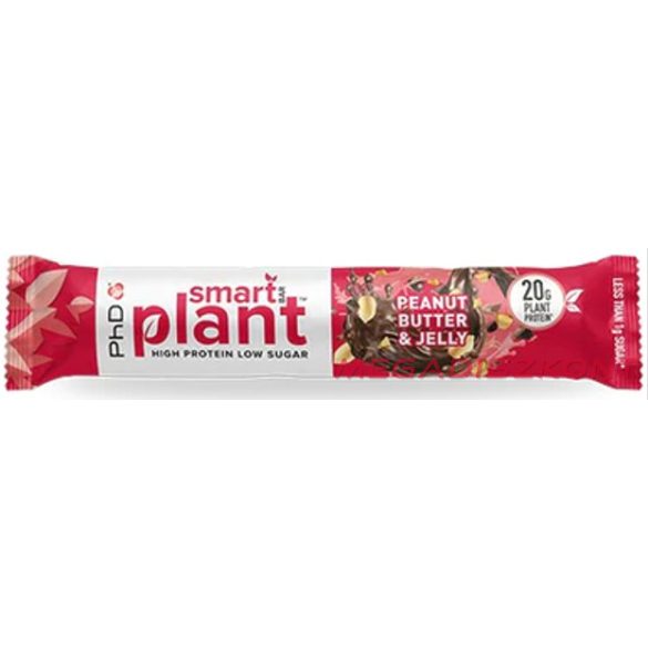 PHD Smart Bar Plant 64g Peanut Butter Jelly (Mogyoróvaj-Lekvár) (12 db/#)