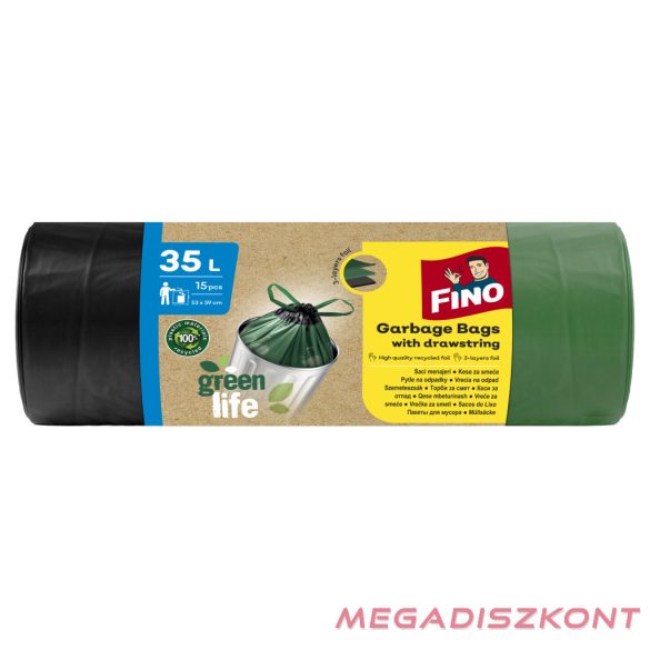 FINO Green Life szemeteszsák 35L, 15 zsák, 53x59cm (25 db/#)