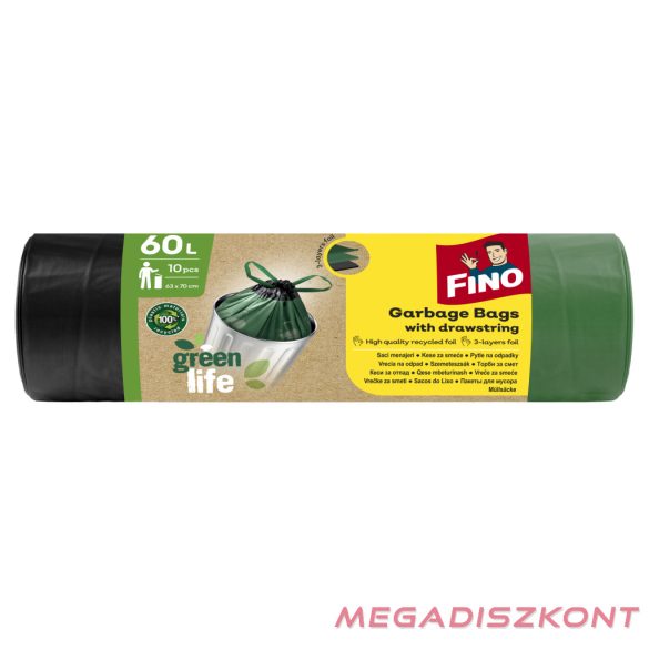 FINO Green Life szemeteszsák 60L, 10 zsák, 63x70cm (25 db/#)