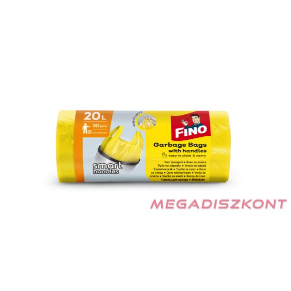 FINO Smart Handles szemeteszsák 20L, 30 zsák, 44x49cm (50 db/#)