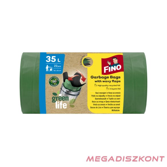 FINO Green Life Easy Pack szemeteszsák 35L, 22 zsák, 50x55cm (20 db/#)