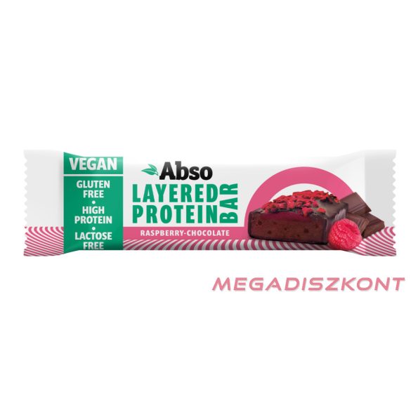 AbsoBar Layered proteinszelet 50g - Raspberry-Chocolate (16 db/#)