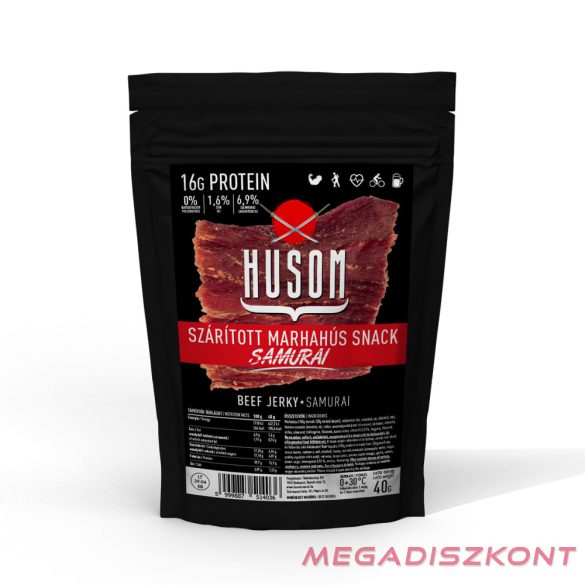 HUSOM szárított marhahús snack 40g - SAMURAI