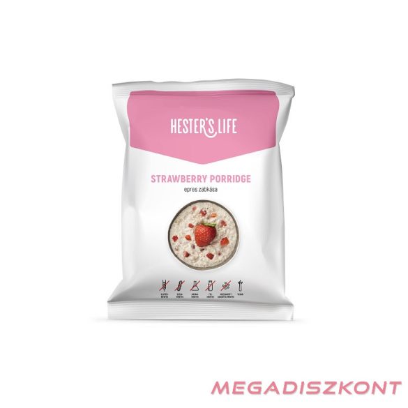 Hester's Life Strawberry porridge 50g - epres zabkása (16 db/#)