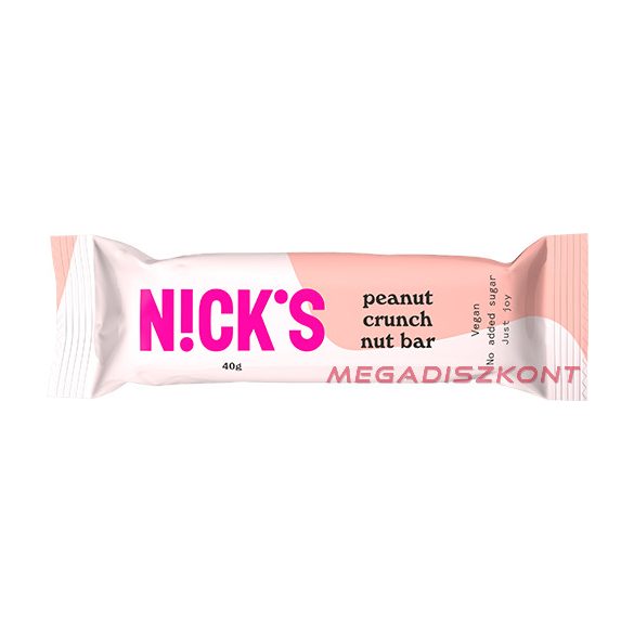 Nick's szelet 40g - VEGÁN MOGYORÓS (12 db/#)