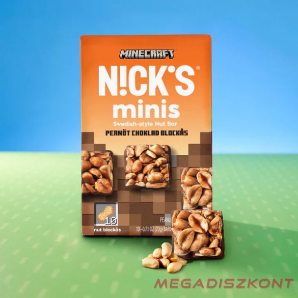 Nick's Minecraft minis vegán mogyorós csoki 8x20g (6 db/#)